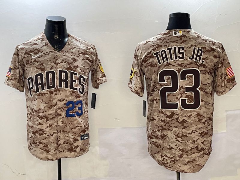 Men San Diego Padres #23 Tatis jr Camo Game 2025 Nike MLB Jersey style 8